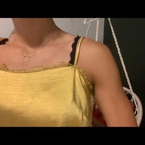 Mustard Yellow Silk Top